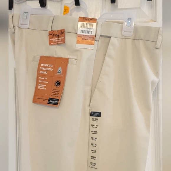 Haagar NWT Work To Weekend Khaki Pants. 38/30 - Picture 6 of 10